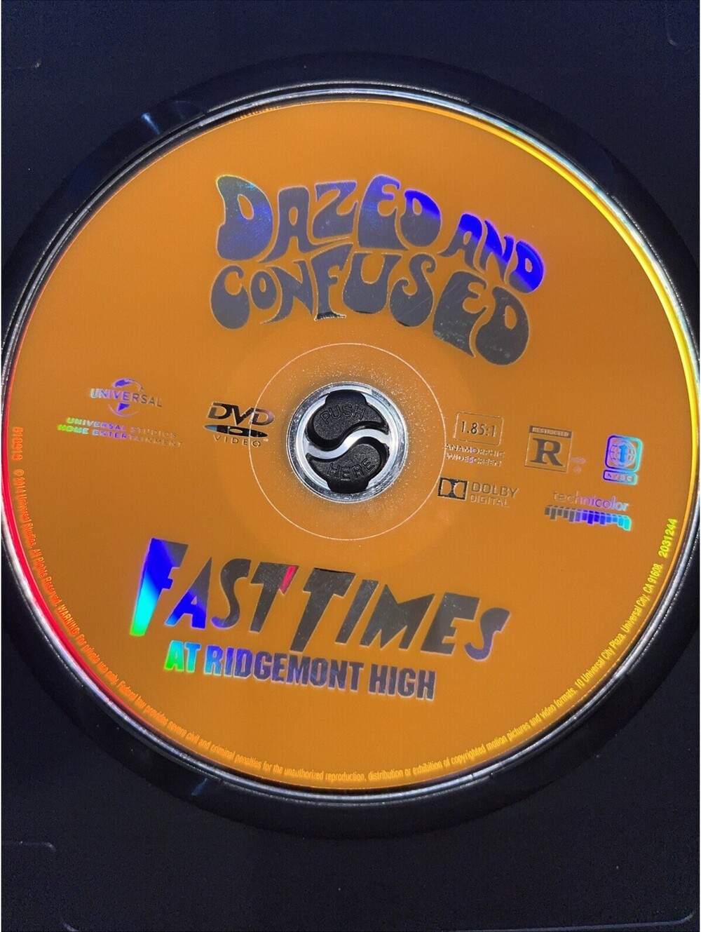 Dazed And Confused + Fast Times At Ridgemont High (DVD) Disc Only. No Cover Art.